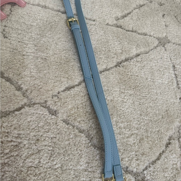 Light Blue Leather 25cm Handbag - Picture 7 of 9